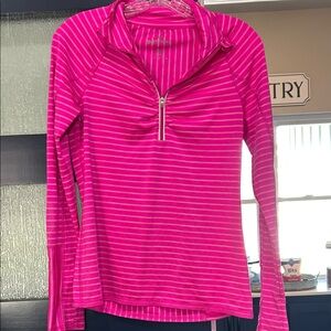 90 Degree By Reflex Hot Pink Striped Long Sleeve Top